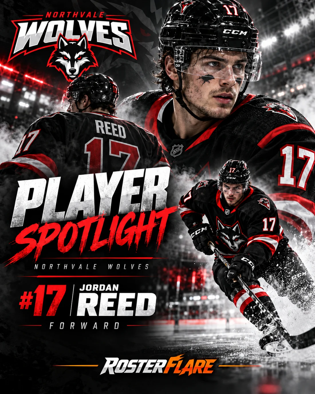 Sample hockey player spotlight: Jordan Reed, Northvale Wolves